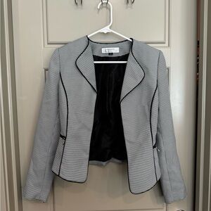 Calvin Klein Black and White Checkered Blazer